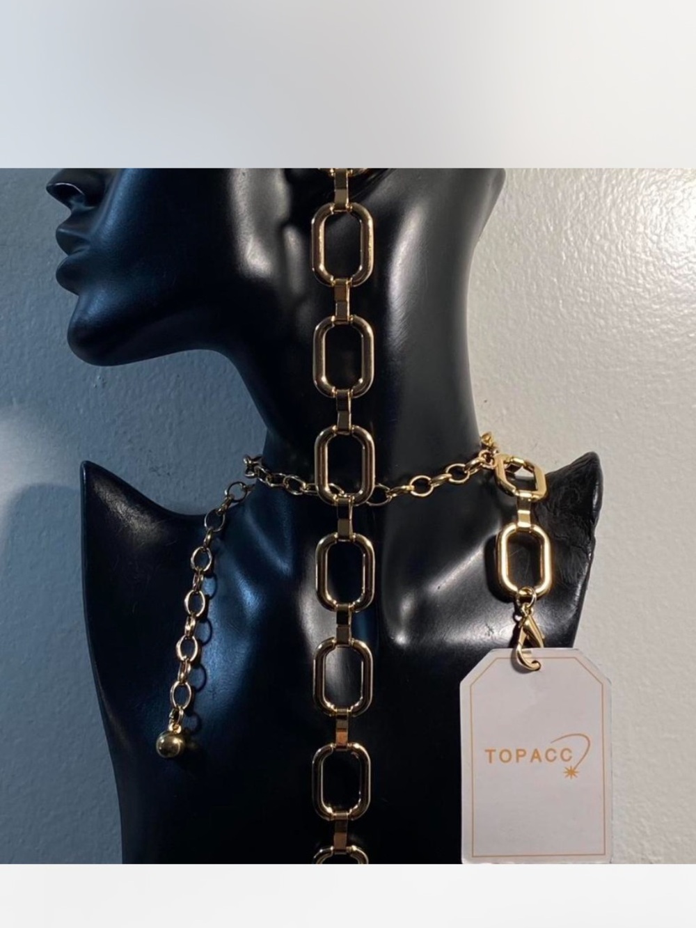 ^*^ Gold Chain  ^^^ Link “ Belt ^*^Chunky Oval Links ***